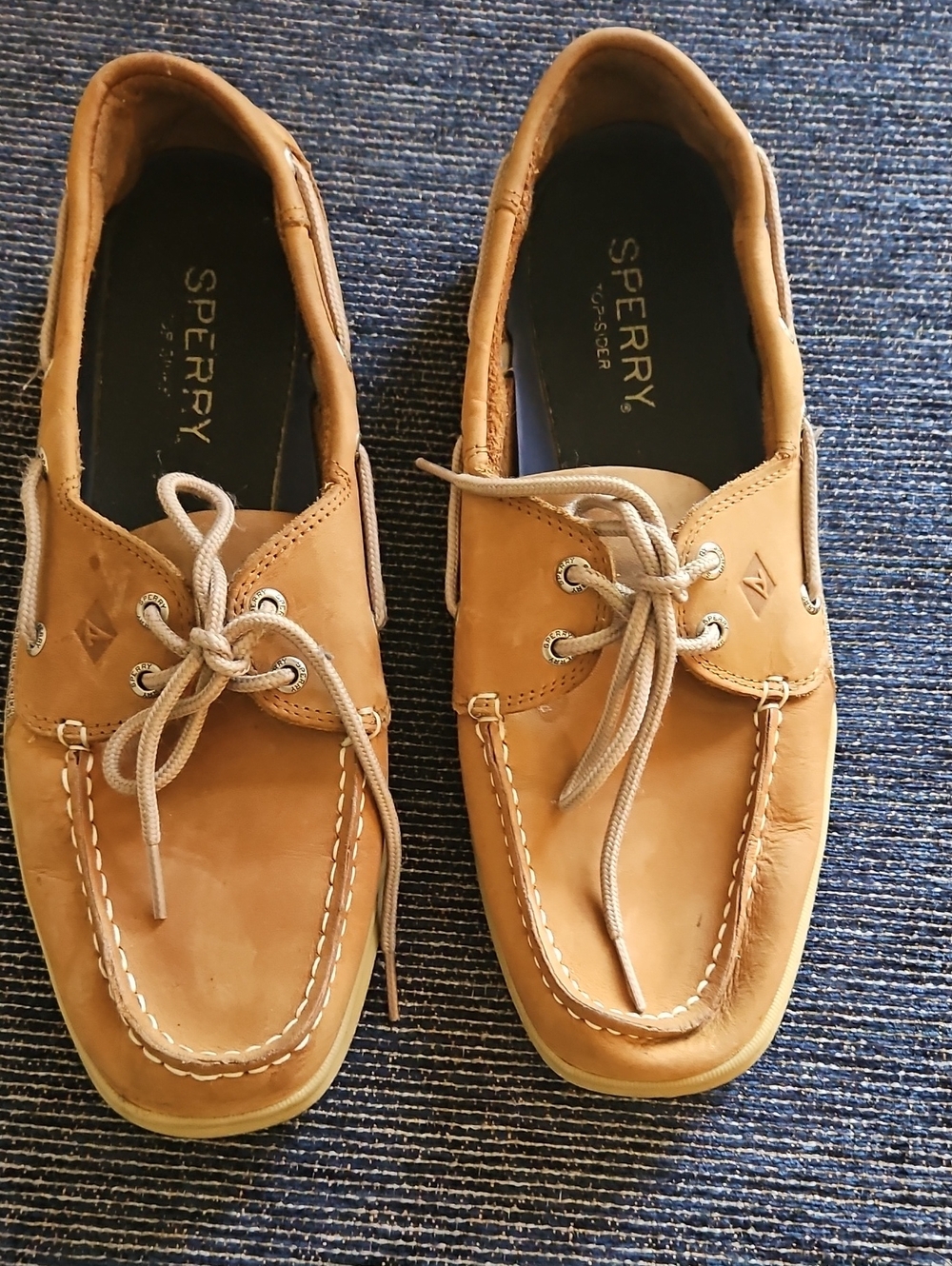 Sperry Men’s Tan Leather 2-Eye Boat Shoes